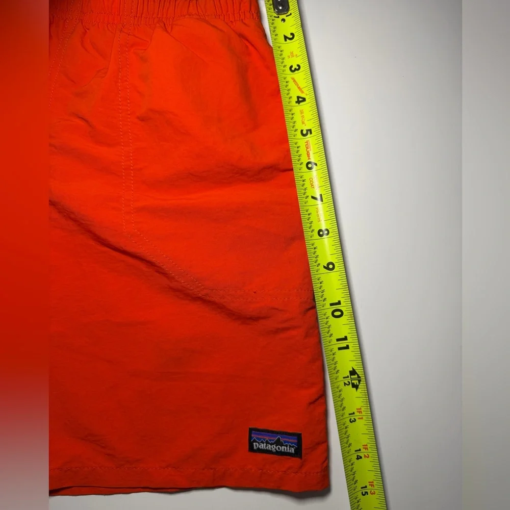 Patagonia Kids Boys Baggies Shorts Size M Orange Swim Trunks Mesh Lined - Picture 6 of 8